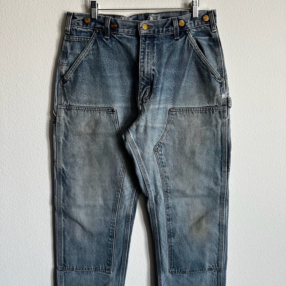 Carhartt B07 DNM denim double knee work wear carpenter pants - Picture 2 of 8